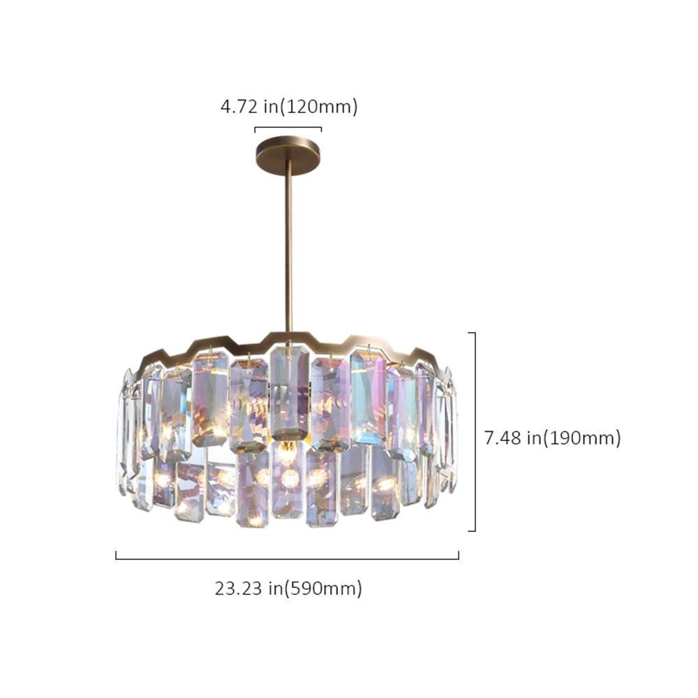 Contemporary Colorful Crystal Chandelier - view 8