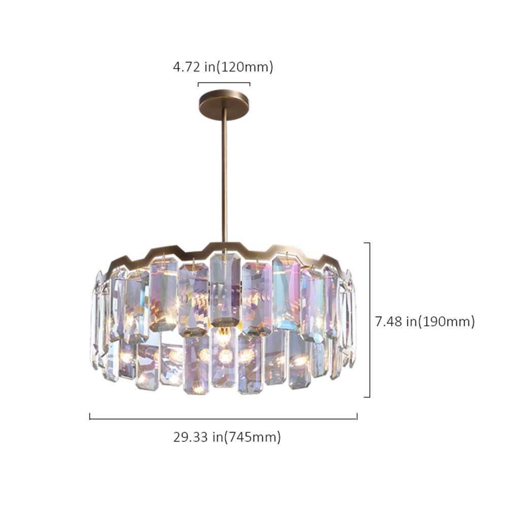 Contemporary Colorful Crystal Chandelier - view 9