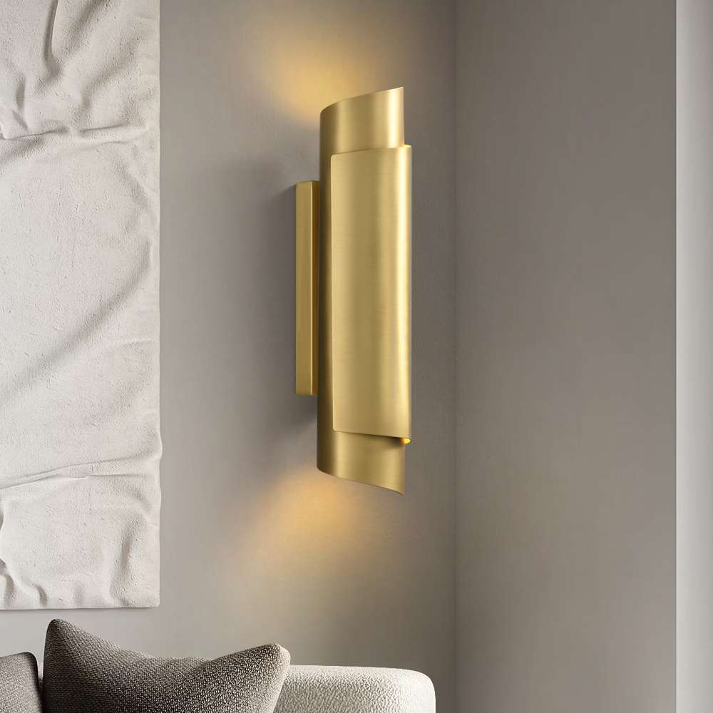 Modern Brass Sconce for Living Room Lighting - view 3