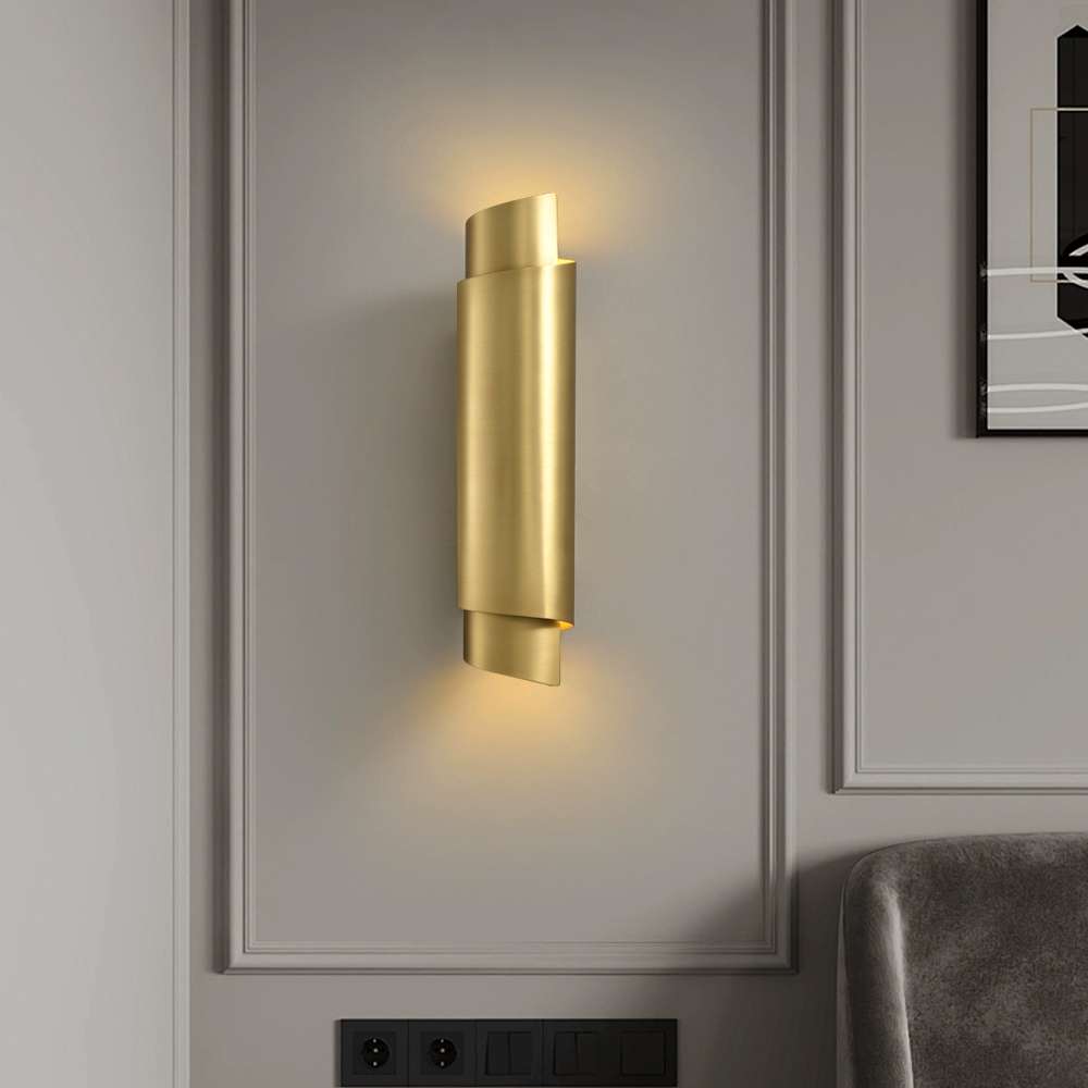 Modern Brass Sconce for Living Room Lighting - view 4