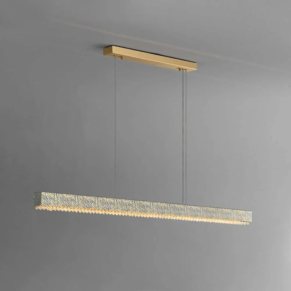 Tiger Stripes Crystal LED Chandelier for Dining Room - view 1