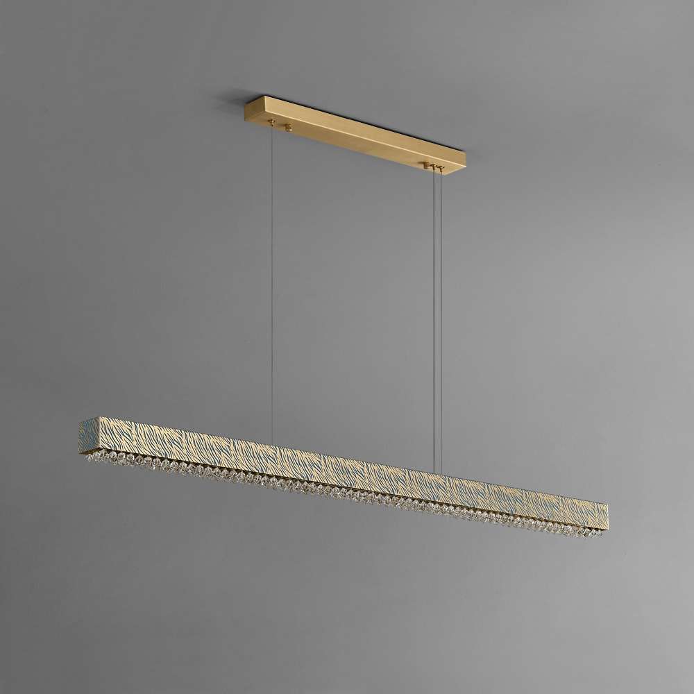 Tiger Stripes Crystal LED Chandelier for Dining Room - view 2