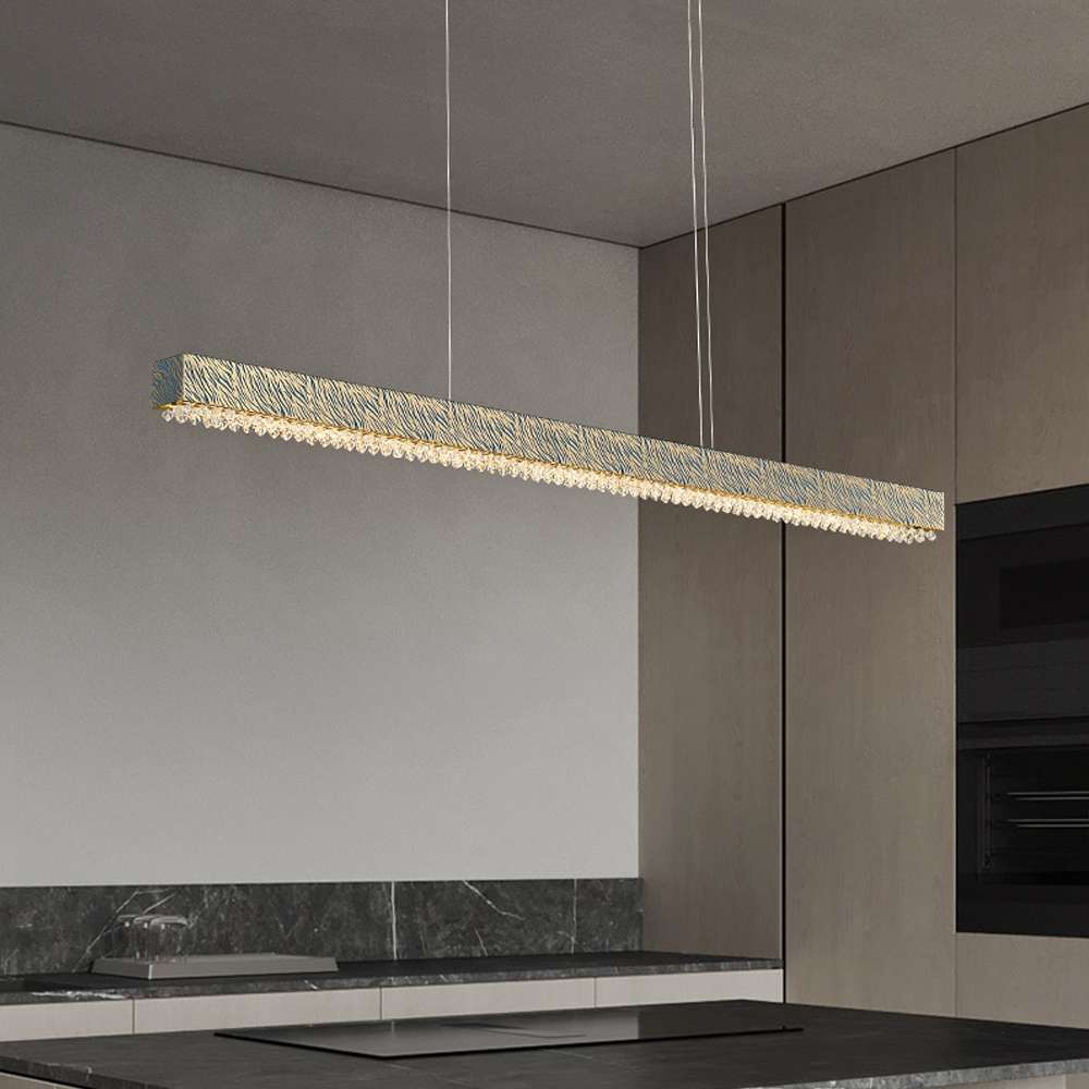 Tiger Stripes Crystal LED Chandelier for Dining Room - view 3