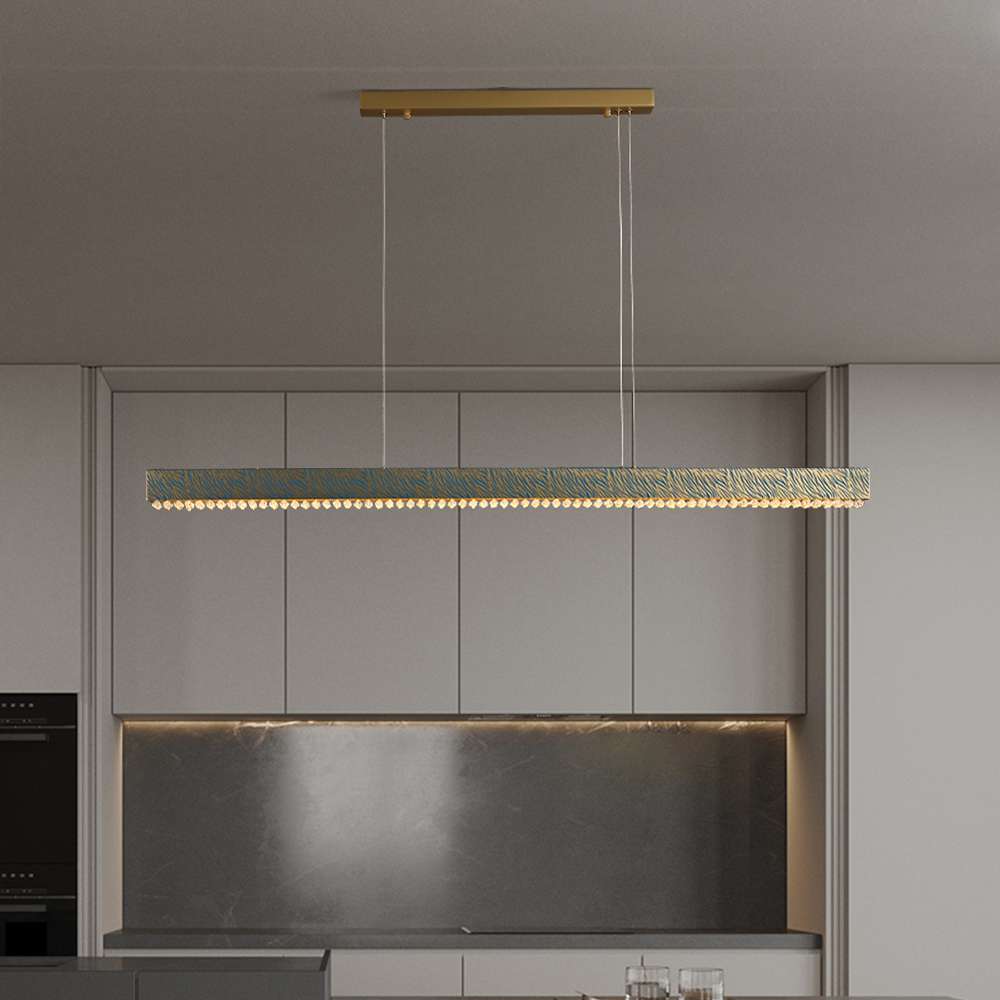 Tiger Stripes Crystal LED Chandelier for Dining Room - view 4