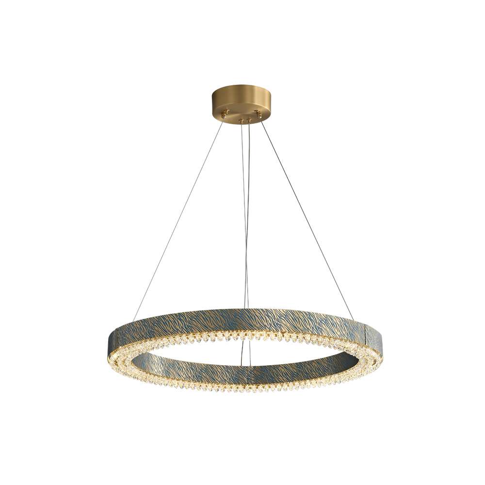 Blue Tiger Pattern Modern Crystal LED Chandelier - view 10