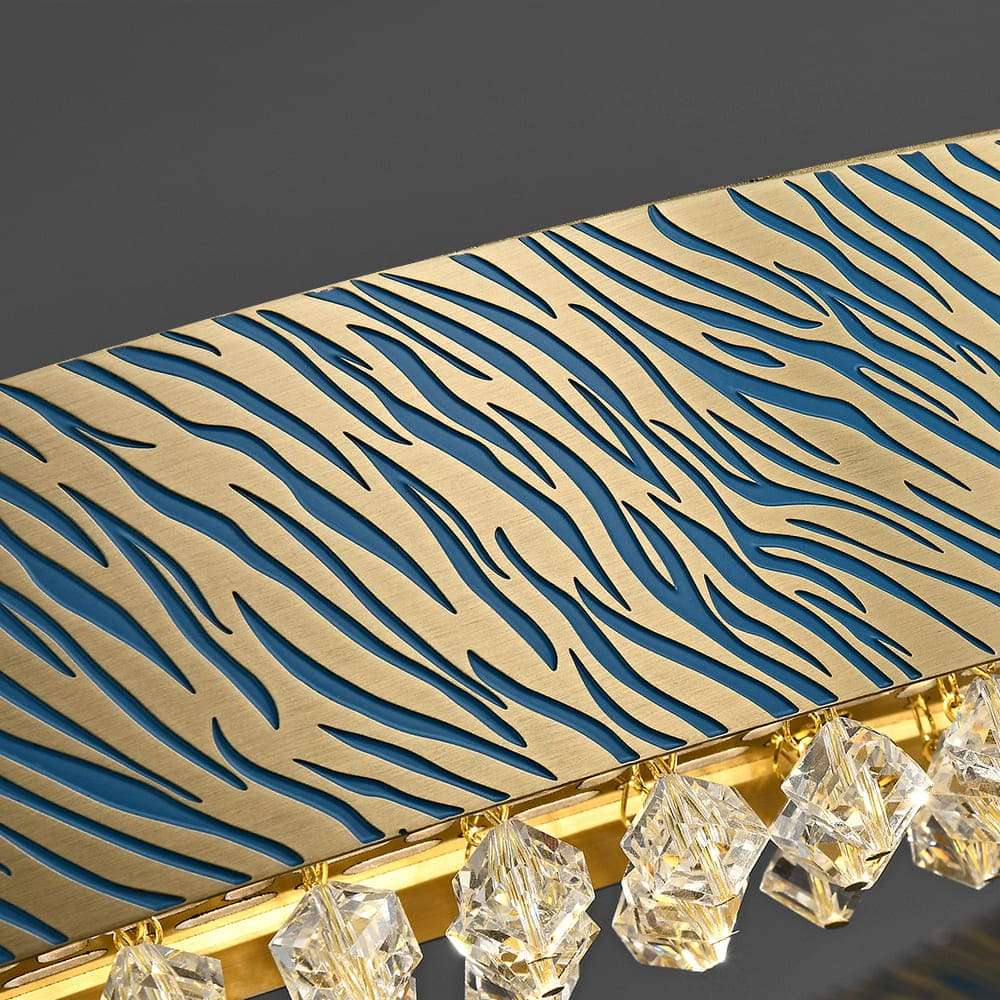 Blue Tiger Pattern Modern Crystal LED Chandelier - view 6