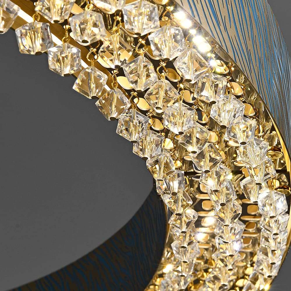 Blue Tiger Pattern Modern Crystal LED Chandelier - view 7