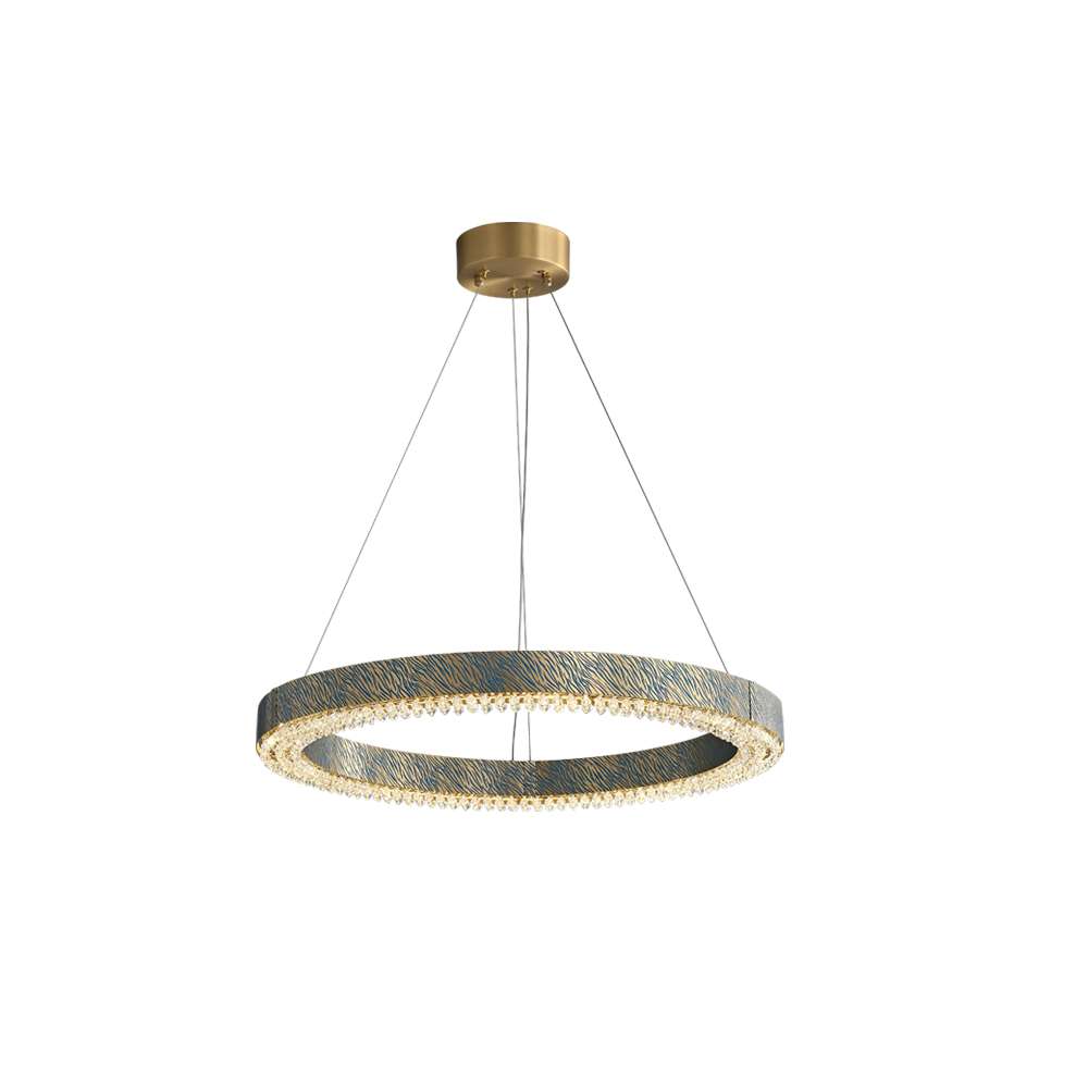 Blue Tiger Pattern Modern Crystal LED Chandelier - view 8