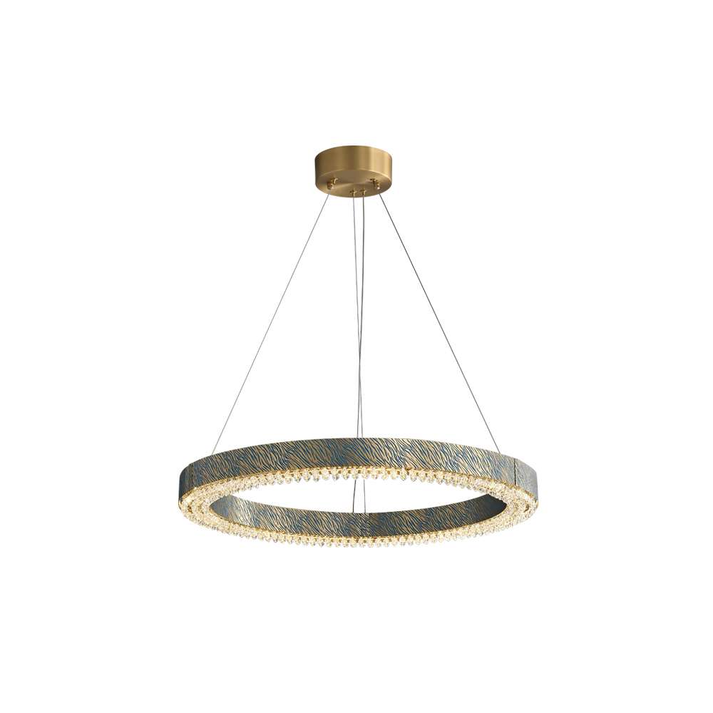 Blue Tiger Pattern Modern Crystal LED Chandelier - view 9
