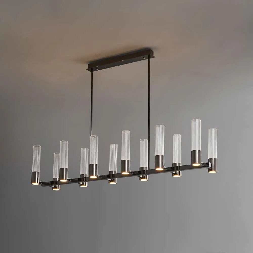 Minimalist Glass Island Chandelier - view 1