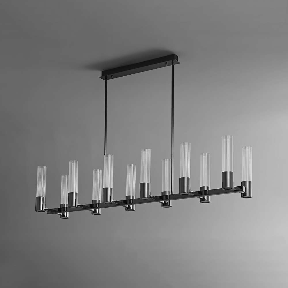 Minimalist Glass Island Chandelier - view 2