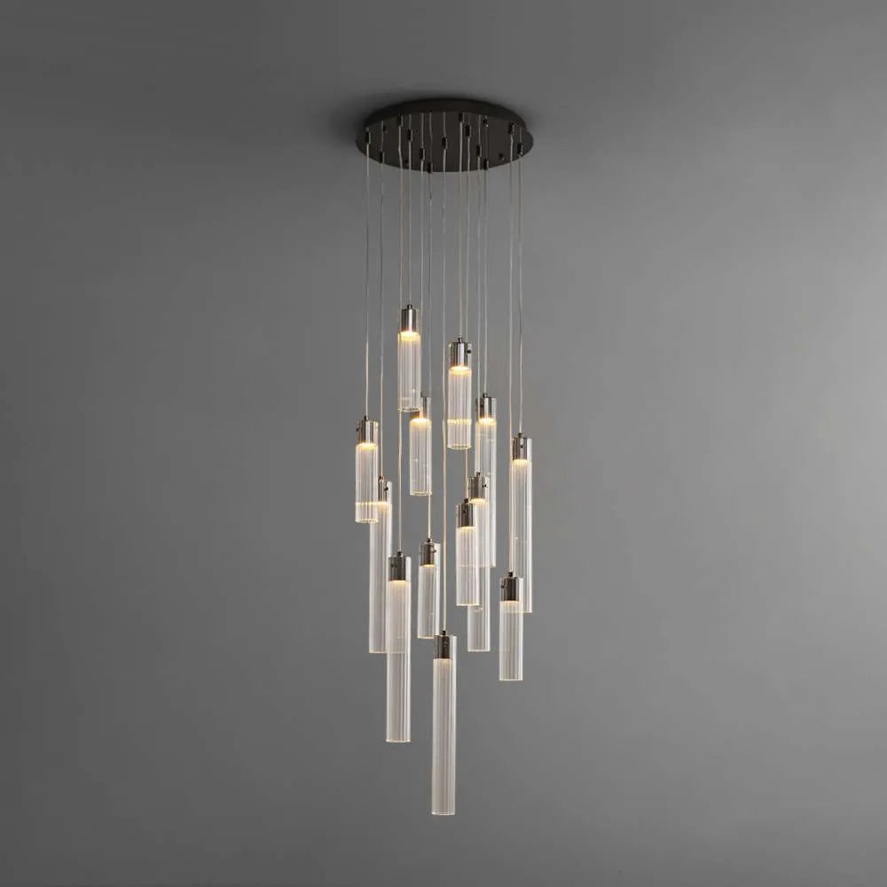 Minimalist Glass Entryway Chandelier for Modern Interiors - view 1