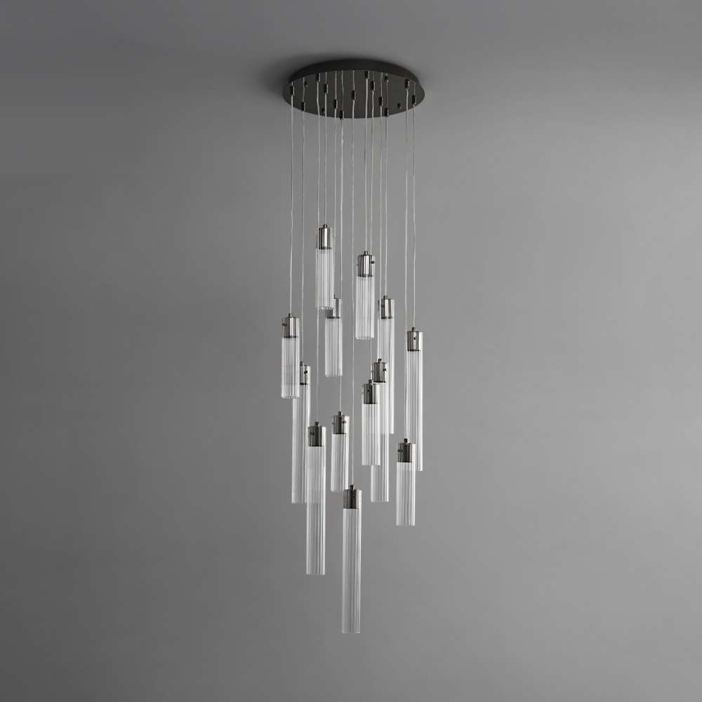 Minimalist Glass Entryway Chandelier for Modern Interiors - view 2
