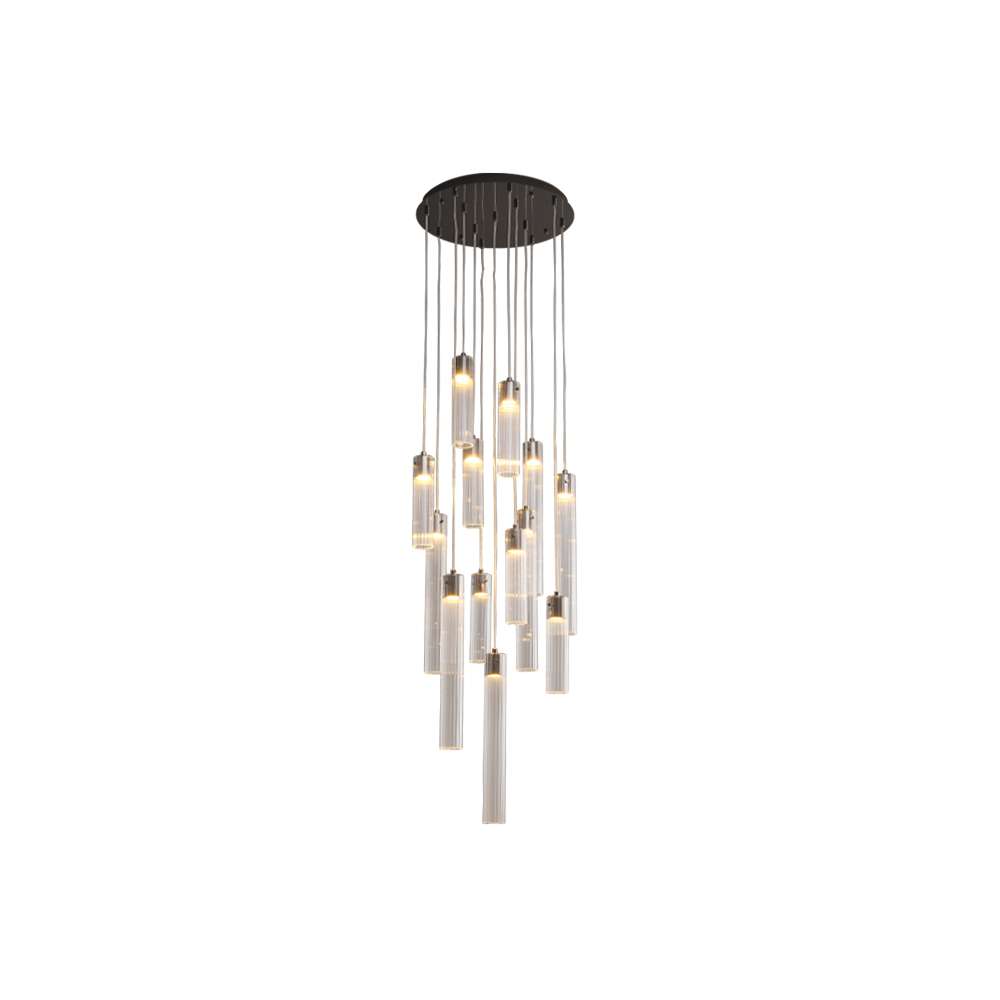 Minimalist Glass Entryway Chandelier for Modern Interiors - view 8