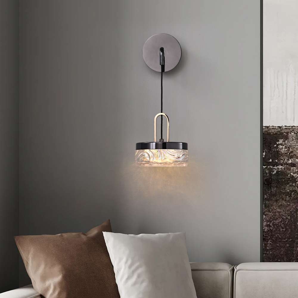 Modern Black and Gold Wall Sconce for Bedroom - view 4