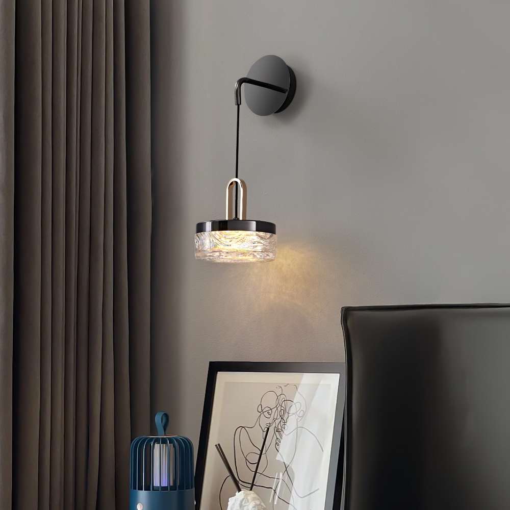 Modern Black and Gold Wall Sconce for Bedroom - view 5