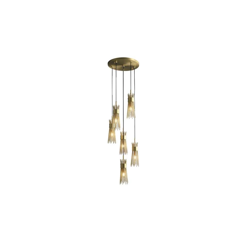 Modern Gold Leaf Foyer Chandeliers- Elegant Chandeliers for Kitchens - view 10