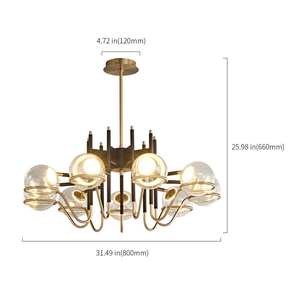 Modern Glass Globe Bubble Chandelier - view 10