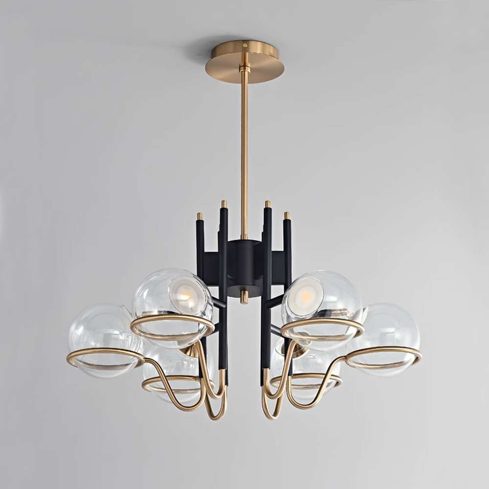 Modern Glass Globe Bubble Chandelier - view 2
