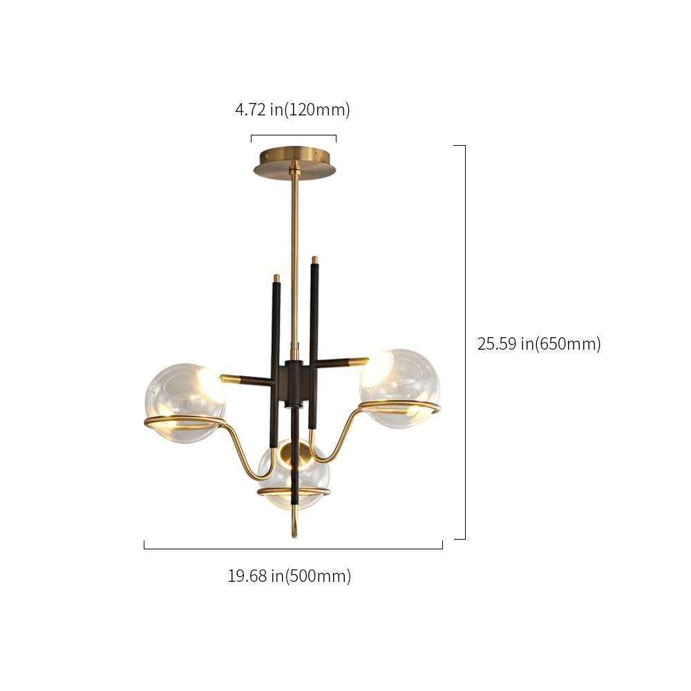 Modern Glass Globe Bubble Chandelier - view 8