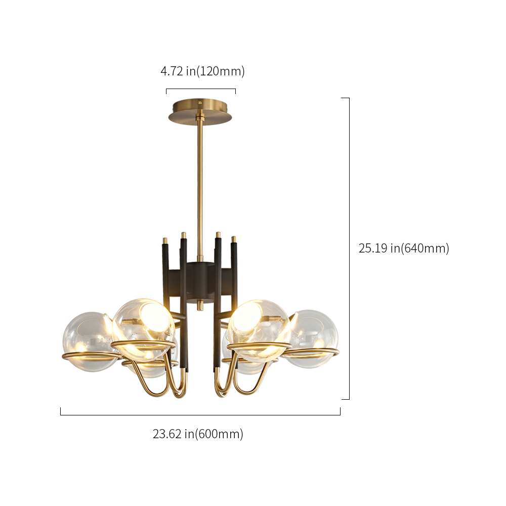 Modern Glass Globe Bubble Chandelier - view 9