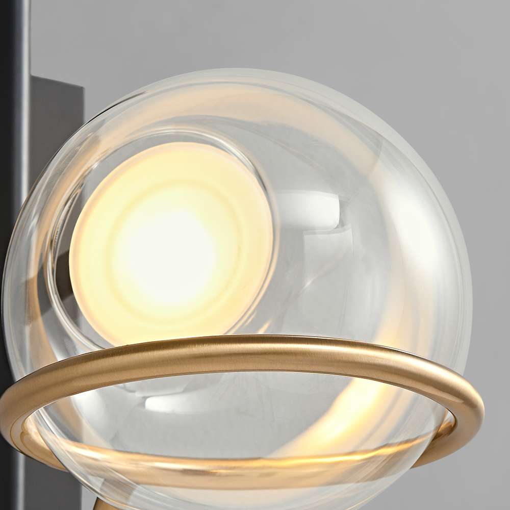 Modern Black Globe Wall Sconce for Contemporary Spaces - view 5