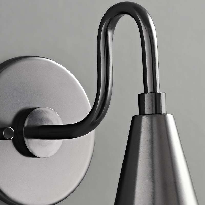 Black Mid Century Modern Wall Light - view 6