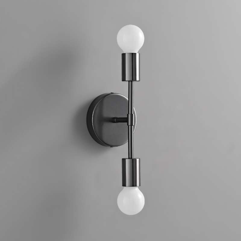 Black Wall Sconce – Hallway Light Fixtures & Modern Bathroom Lighting - view 2