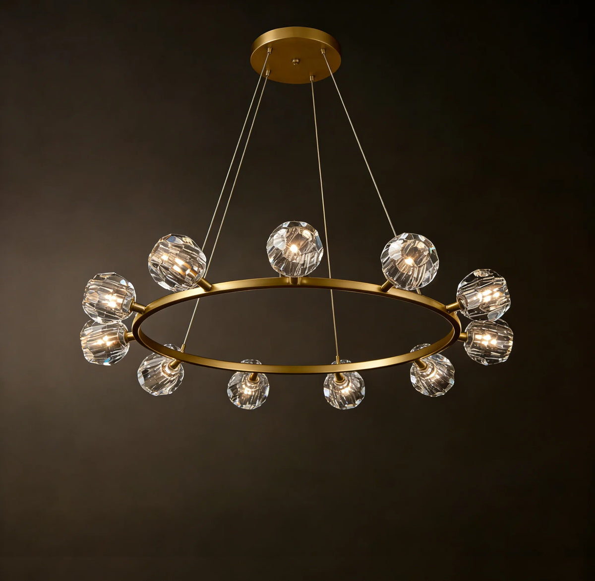 Glass Round Chandelier - view 1