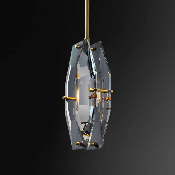 Modern Faceted Crystal Pendant - view 1