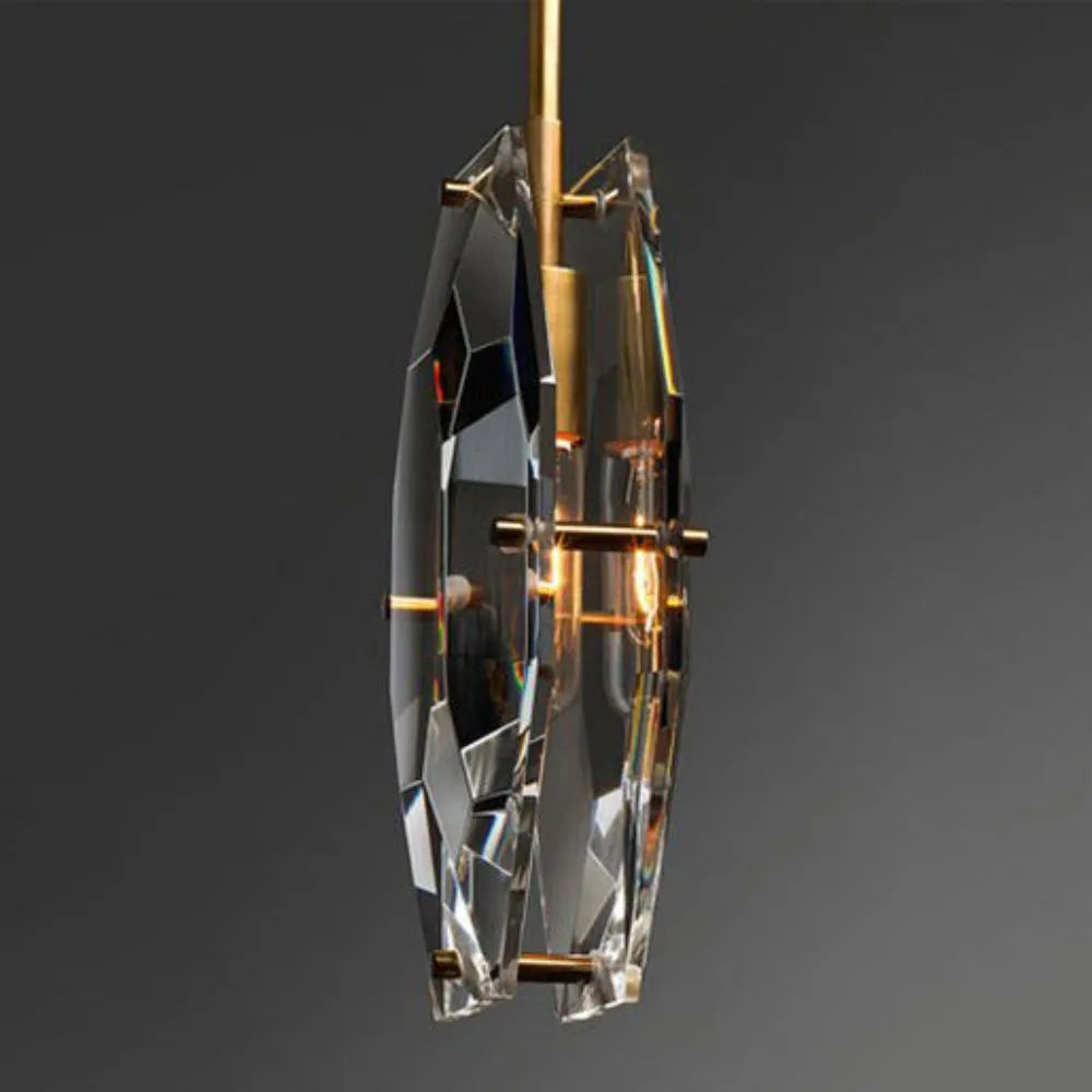 Modern Faceted Crystal Pendant - view 4