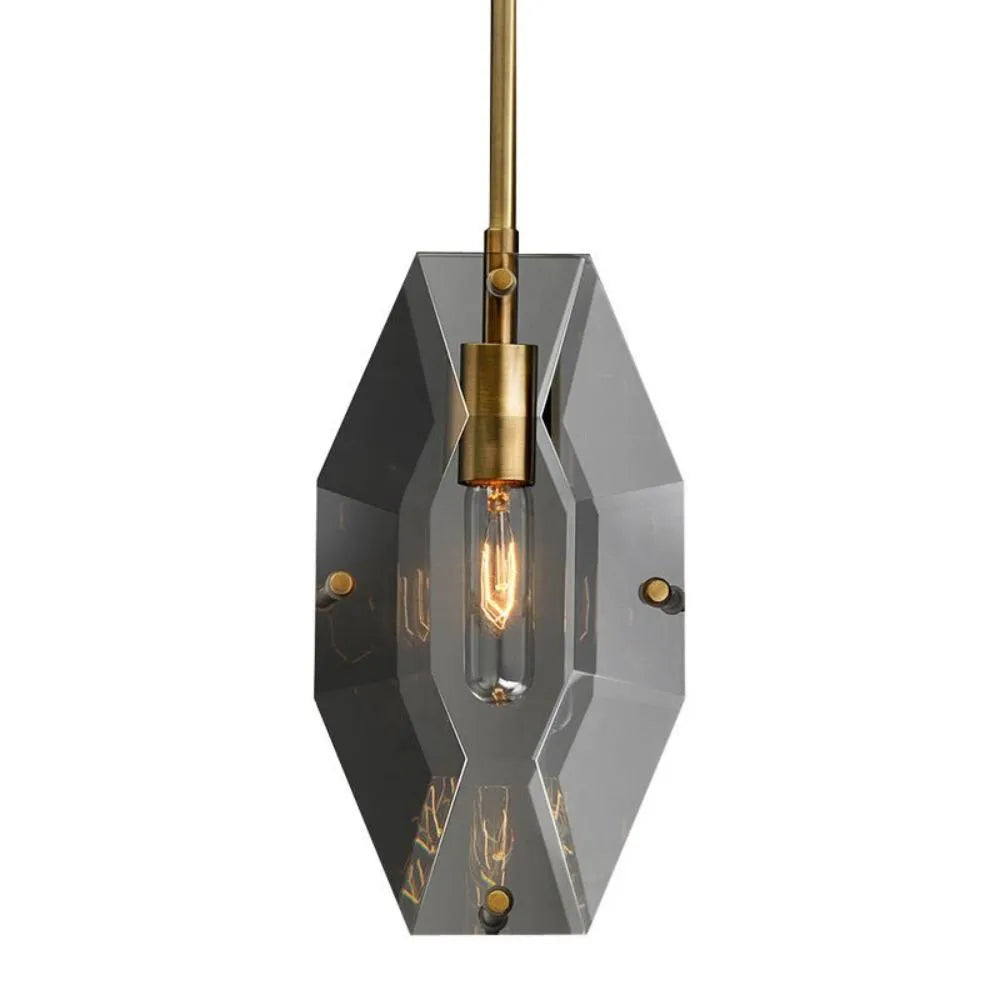 Modern Faceted Crystal Pendant - view 6
