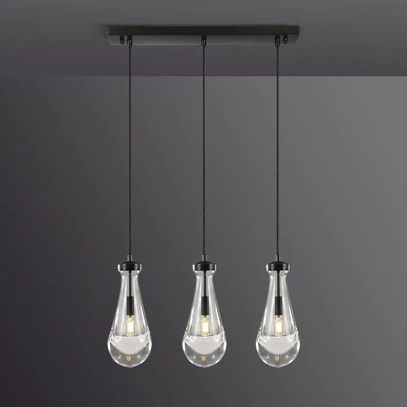 Rain Drops 3 Lights Rectangular Chandelier - view 12