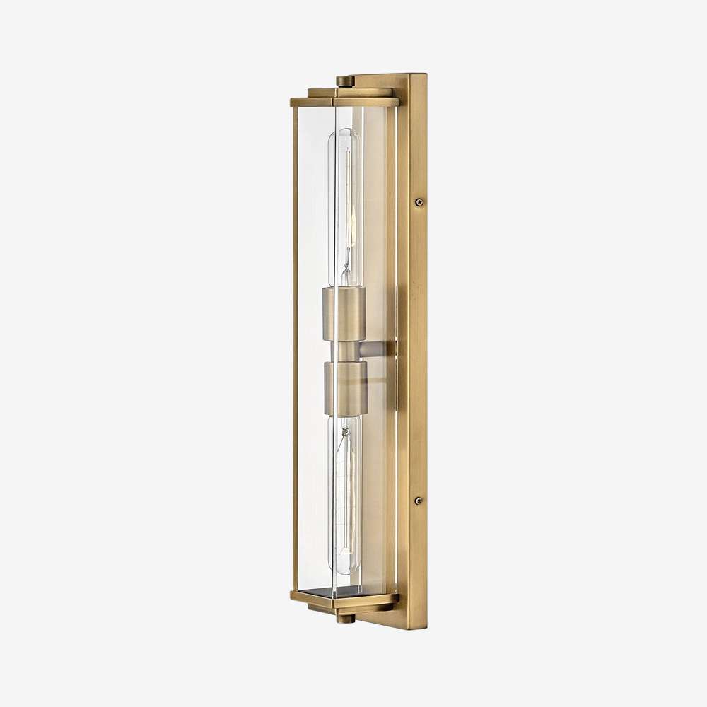 Minimalist Clear Shade Vanity Square Wall Sconce - view 1