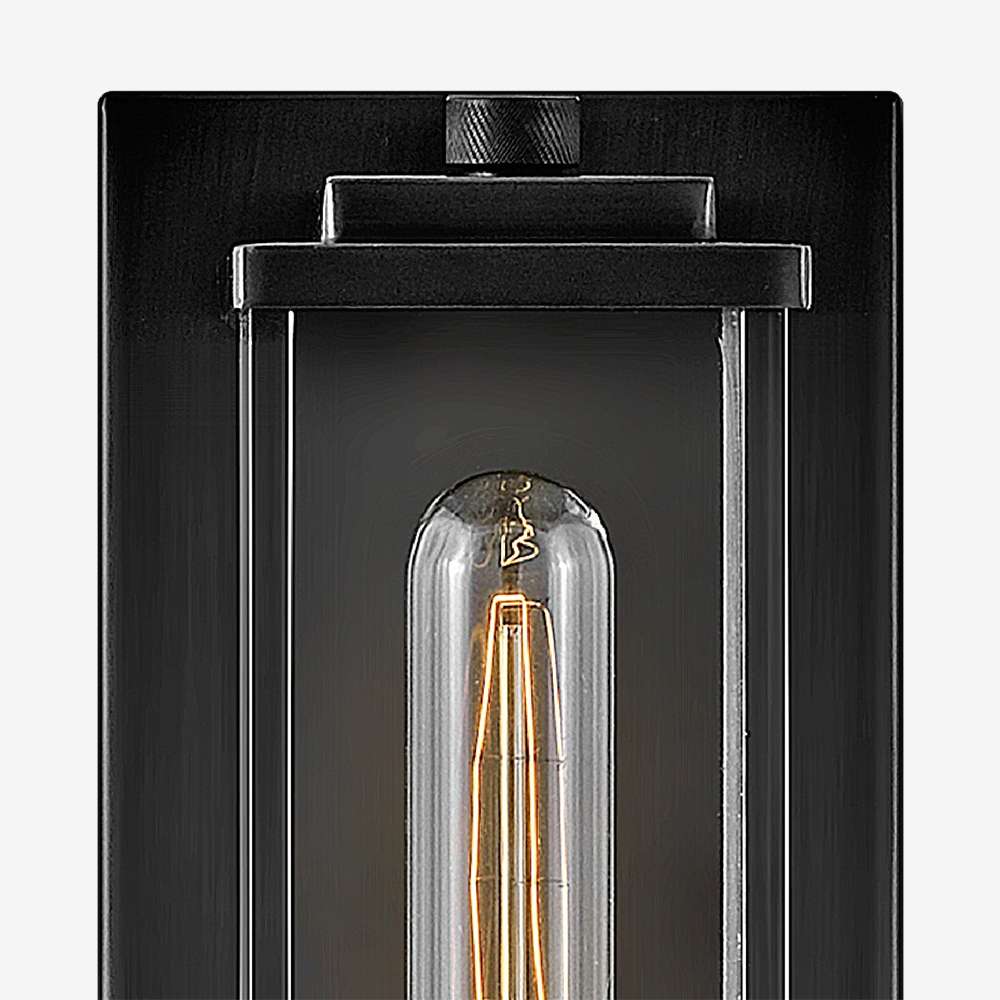 Minimalist Clear Shade Vanity Square Wall Sconce - view 4