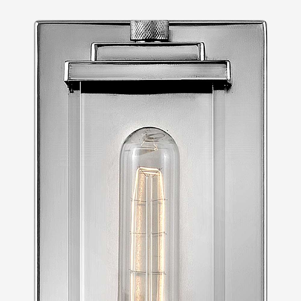 Minimalist Clear Shade Vanity Square Wall Sconce - view 6