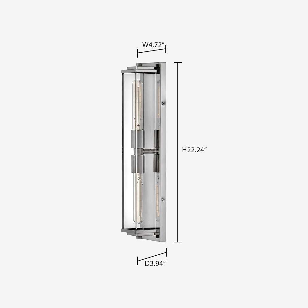 Minimalist Clear Shade Vanity Square Wall Sconce - view 9