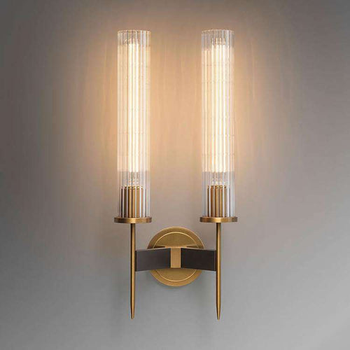 Alouette Brass Double Candle Sconce - view 1