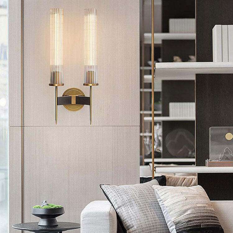 Alouette Brass Double Candle Sconce - view 2