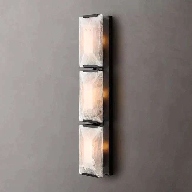 Harlow Calcite Triple Sconce - Blending Stone and Metal Artistry - view 1