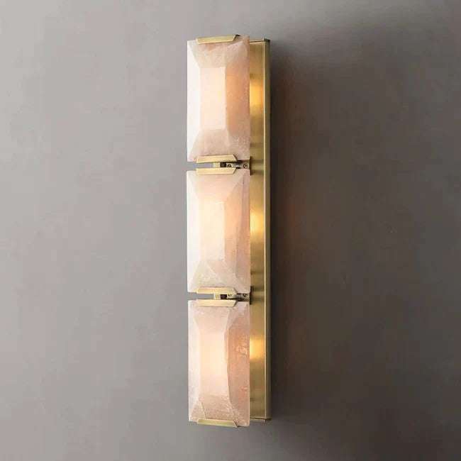 Harlow Calcite Triple Sconce - Blending Stone and Metal Artistry - view 4