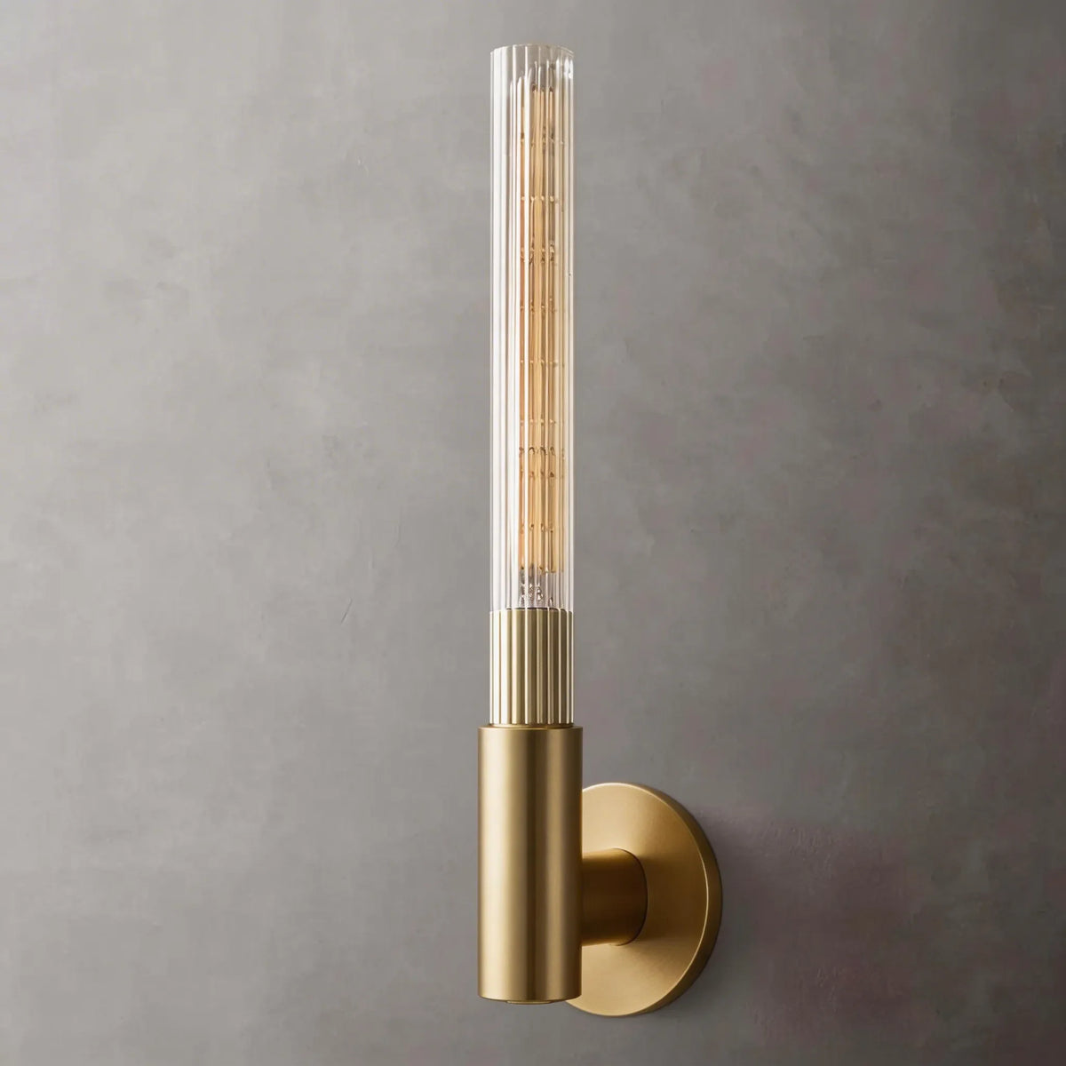 Fluted Glass Wall Light - view 1