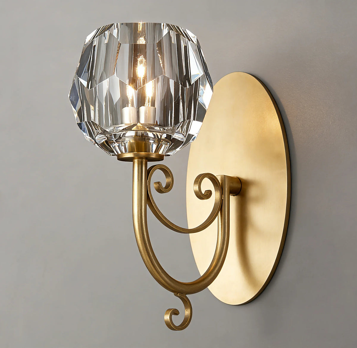 Clear Glass Short Wall Sconce - view 1