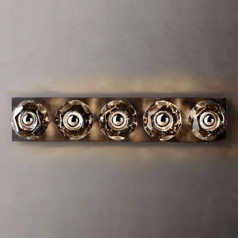 Boule De Cristal Smoke Glass Linear Grand Wall Sconce - view 2