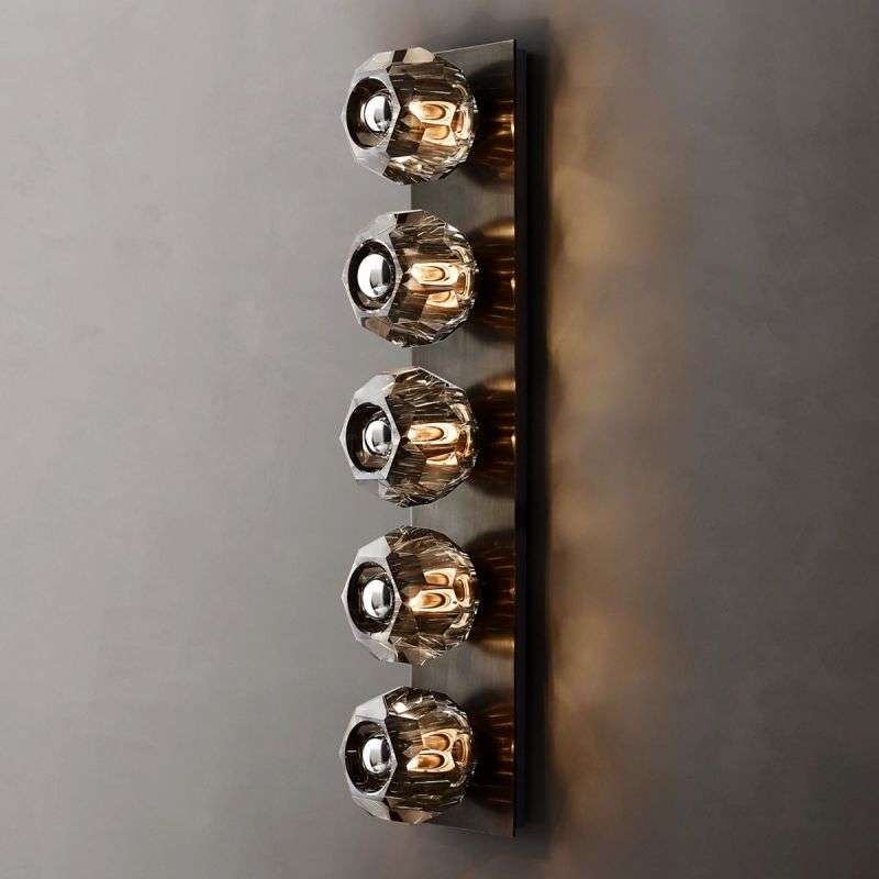 Boule De Cristal Smoke Glass Linear Grand Wall Sconce - view 5