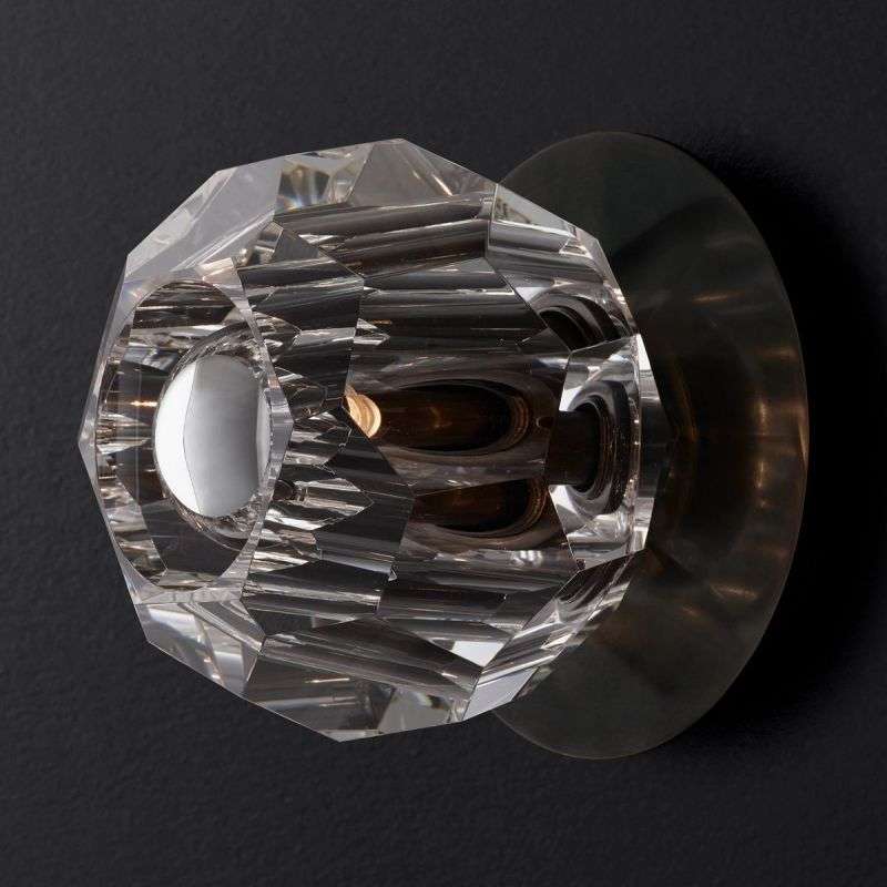 Boule De Cristal Clear Glass Petite Wall Sconce - view 2