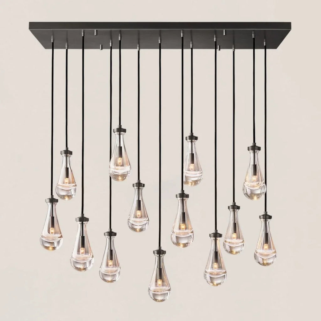 Modern Raindrop Crystal Rectangular Chandelier - view 10