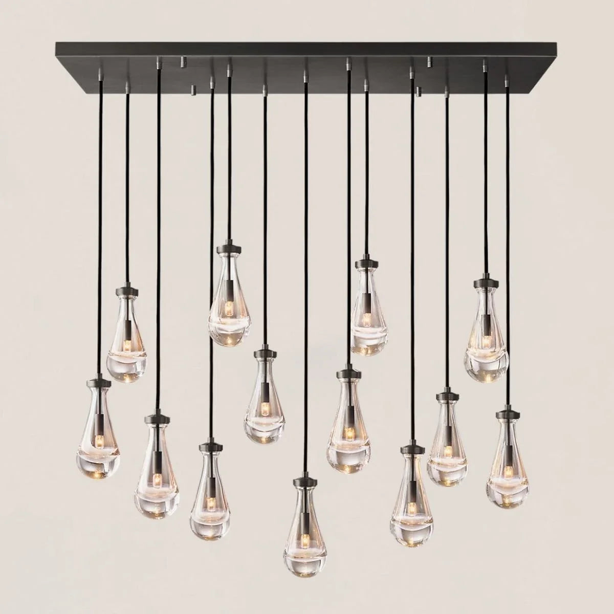 Modern Raindrop Crystal Rectangular Chandelier - view 10