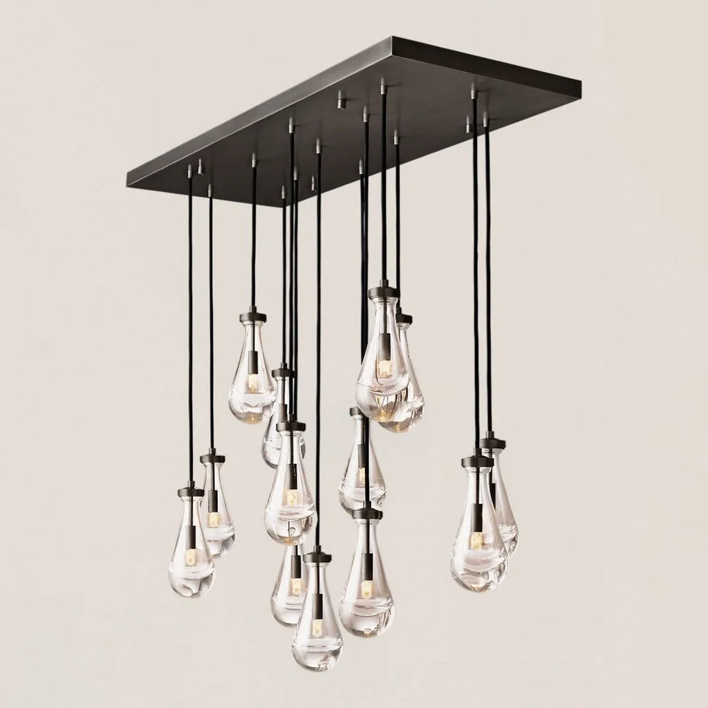 Modern Raindrop Crystal Rectangular Chandelier - view 11