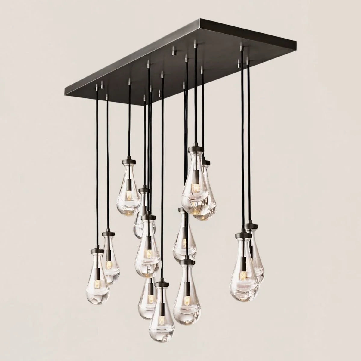 Modern Raindrop Crystal Rectangular Chandelier - view 11